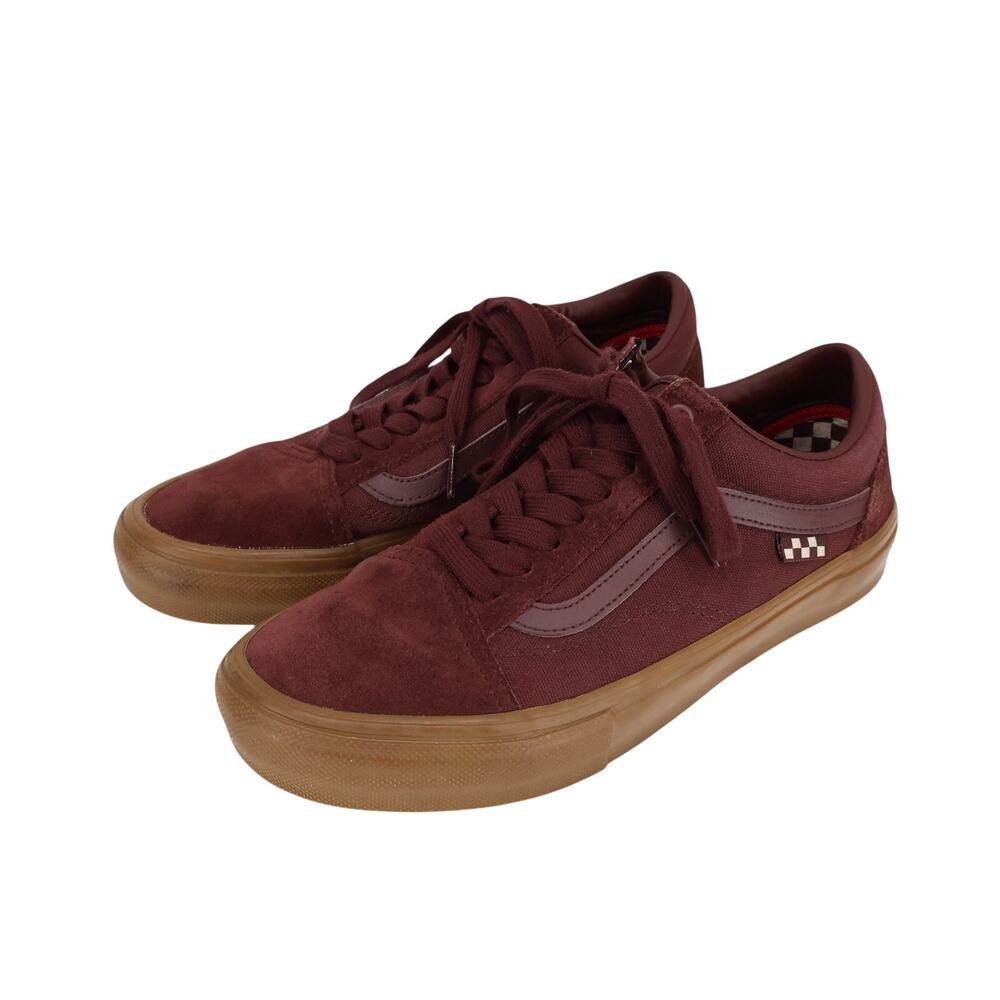 VANS Men's Skate Old Skool Shoe Suede Canvas Port Royal Red/Gum Size 7.5